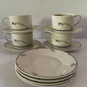 Gorham Ariana Cups/Saucers—set 4 + 4 xtra saucers